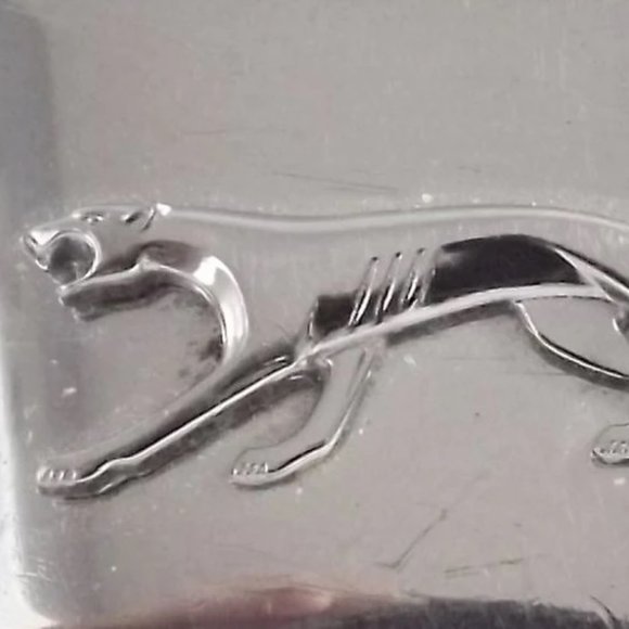 Shiny Chrome Silver-Tone Jaguar Belt Buckle - Picture 10 of 10